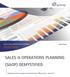SALES & OPERATIONS PLANNING (S&OP) DEMYSTIFIED