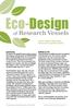 Eco-Design. of Research Vessels. by Andre Cattrijsse, Roland Rogers, Harrold van Vliet, and Pieter Huyskens