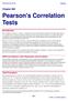 Pearson's Correlation Tests