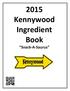 2015 Kennywood Ingredient Book. Snack-A-Saurus