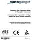 ABE KBA 91260. Operating and installation guide for the digital instrument. motoscope tiny / speedster / vintage starting at serial number 00000003