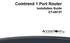 Comtrend 1 Port Router Installation Guide CT-5072T