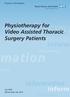 Physiotherapy for Video Assisted Thoracic Surgery Patients