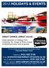 2012 HOLIDAYS & EVENTS