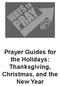 Prayer Guides for the Holidays: Thanksgiving, Christmas, and the New Year