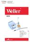 Weller WMRS. Table of contents 1. Important! 18 2. Description 18 Technical data 18 3. Commissioning 19