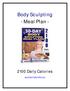 Body Sculpting - Meal Plan -