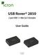 USB Rover 2850. 2-port USB 1.1 40m Cat 5 Extender. User Guide