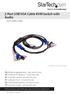 2 Port USB VGA Cable KVM Switch with Audio