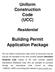 Uniform Construction Code (UCC) Building Permit Application Package
