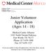 Junior Volunteer Application (Ages 14-18)