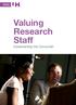 Valuing Research Staff Implementing the Concordat