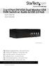 2 or 4 Port DVI VGA Dual Monitor USB KVM Switch w/ Audio & USB 2.0 Hub