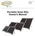 Portable Solar Kits Owner s Manual