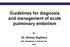 Guidelines for diagnosis and management of acute pulmonary embolism