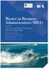 Master in Business Administration (MBA)