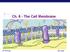 Ch. 8 - The Cell Membrane