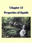Chapter 13 Properties of liquids