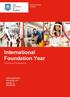 International Foundation Year. Science and Engineering