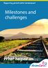 Milestones and challenges