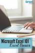 MICROSOFT EXCEL TUTORIAL HANDOUT