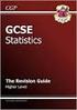 GCSE Statistics Revision notes