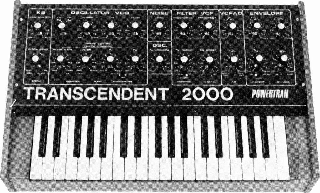 TRANSCENDENT 2000 SINGLE BOARD SYNTHESIZER LIVE PERFORMANCE SYNTHESIZER DESIGNED BY CONSULTANT TIM ORR (FORMERLY SYNTHESIZER DESIGNER FOR EMS LIMITED) AND FEATURED AS A CONSTRUCTIONAL ARTICLE IN