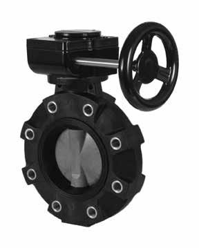 EPDM Seals Hayward BYV44060A0ELI00 Series BYV Butterfly Valve GFPP Body Lugged 6 Size Lever Operated GFPP Disc 