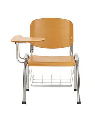 Wooden bistro or canteen chair, Stackable