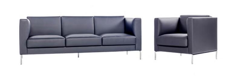 Practical is an operative lounge that is fully upholstered and can feature impressed buttons and based on a metal structure with legs in electrostatic powder-coated paint and