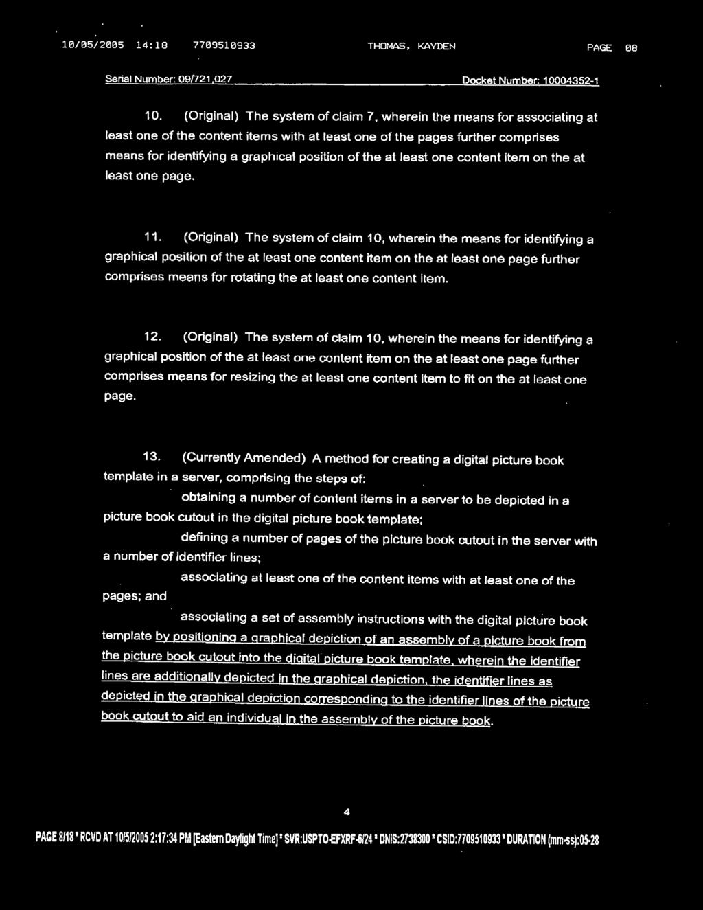 the at least one content item on the at least one page. 1 1. (Original) The system of claim 10.
