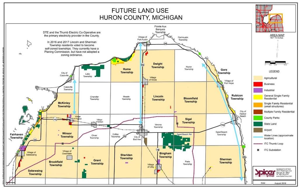 Hume Township Huron County s Master Plan (draft version, 2018) provides a Future Land Use Map for Hume Township and Dwight Township, both zoned by the County.