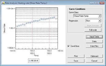 processed at a time in one window. This is convenient for comparing data given at different temperatures, for example.