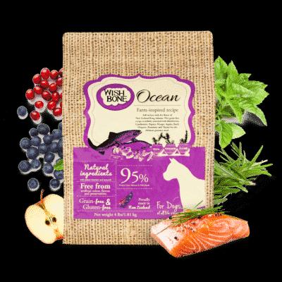 DOG FOOD Ocean Real New Zealand King Salmon Let your dog fall in love with the robust flavor of New Zealand King Salmon.