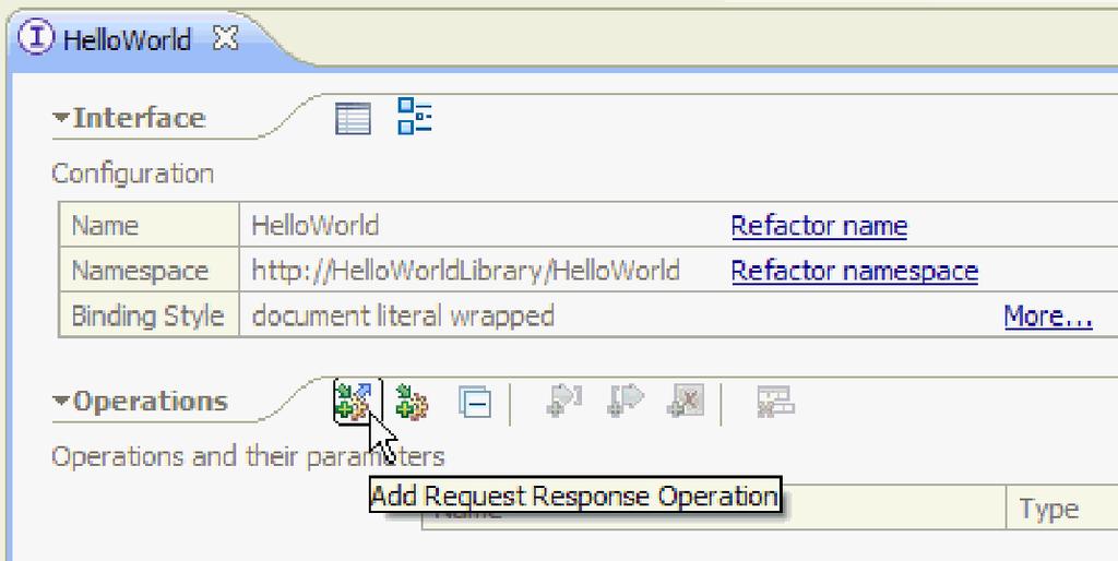 Back in the Business Integration view, within the HelloWorldLibrary, right-click the Interfaces category and select New > Interface, as shown here: The New Interface wizard opens. 8.