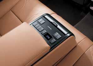 An integrated control panel lets occupants adjust the audio system, seat recline and other settings, further