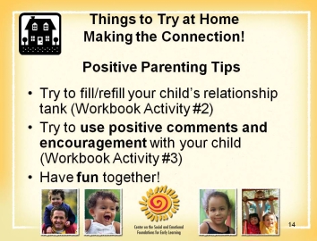 13 14 Slide 13: One fun way to teach rules is to use photographs. You can take a picture of what you would expect your child to do and then model and teach your child how to do the expected rule.