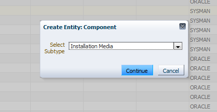 11. Select to create a component by clicking. Actions-> Create Entity -> Component. Figure 17 : Create Component 12.