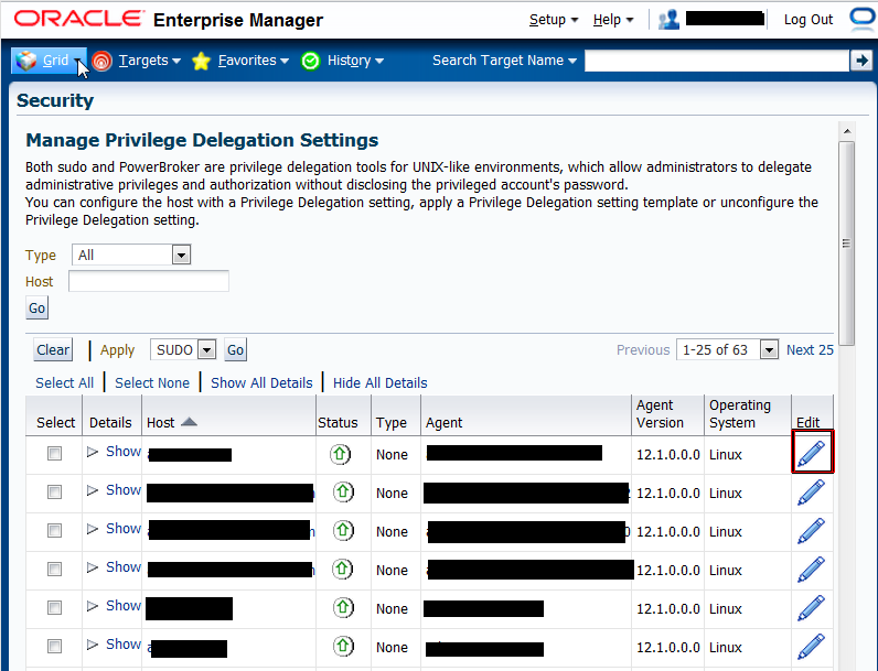 Figure 7: Manage Privilege Delegation Settings Page 4)