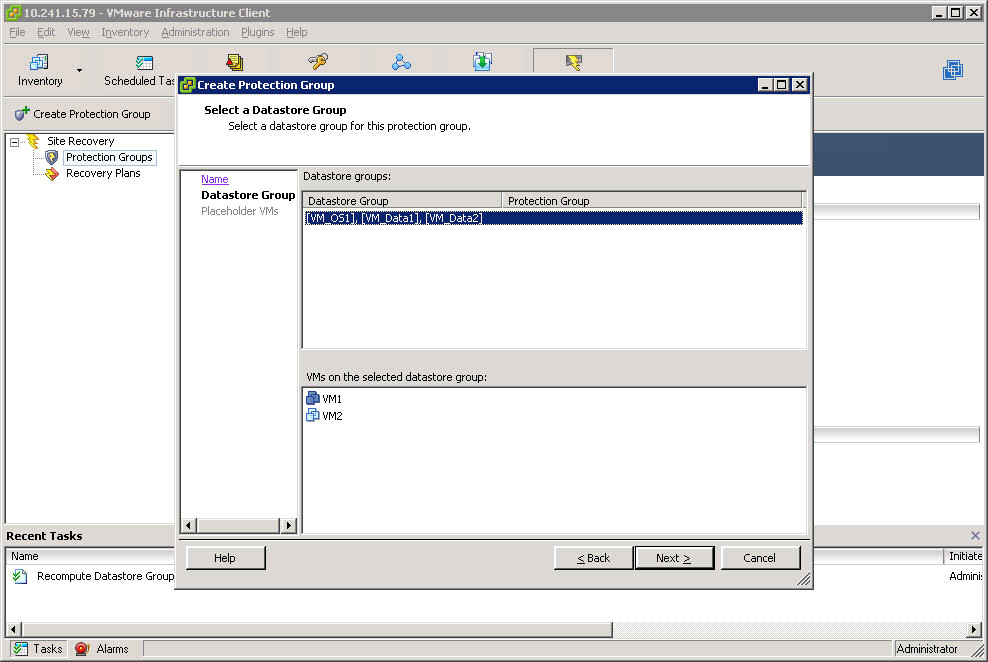 Configuring VMware Site Recovery Manager 3.
