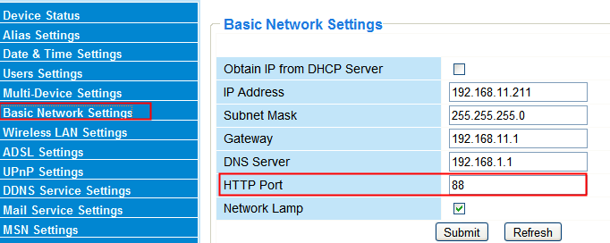 4. Configure port (HTTP port) forwarding on your router.