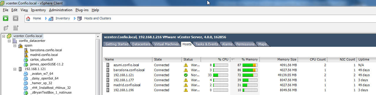 Monitoring - vsphere Get access to vsphere client Need a user account http://<machine>