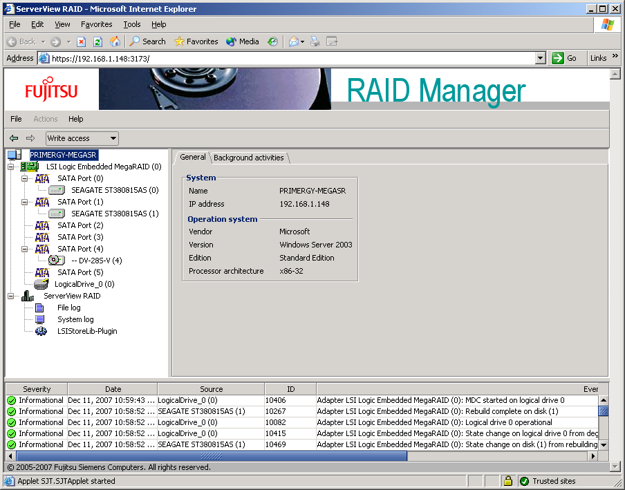 Chapter 4 Array Management [ServerView RAID] 4.