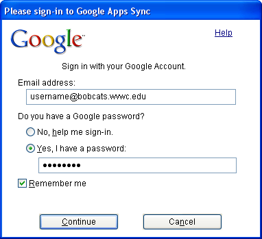 Migrating From Bobcat Mail To Google Apps (Using Microsoft Outlook and Google Apps Sync) This document is intended for those users moving from WVWC s Bobcat Mail system to the new Google Apps mail