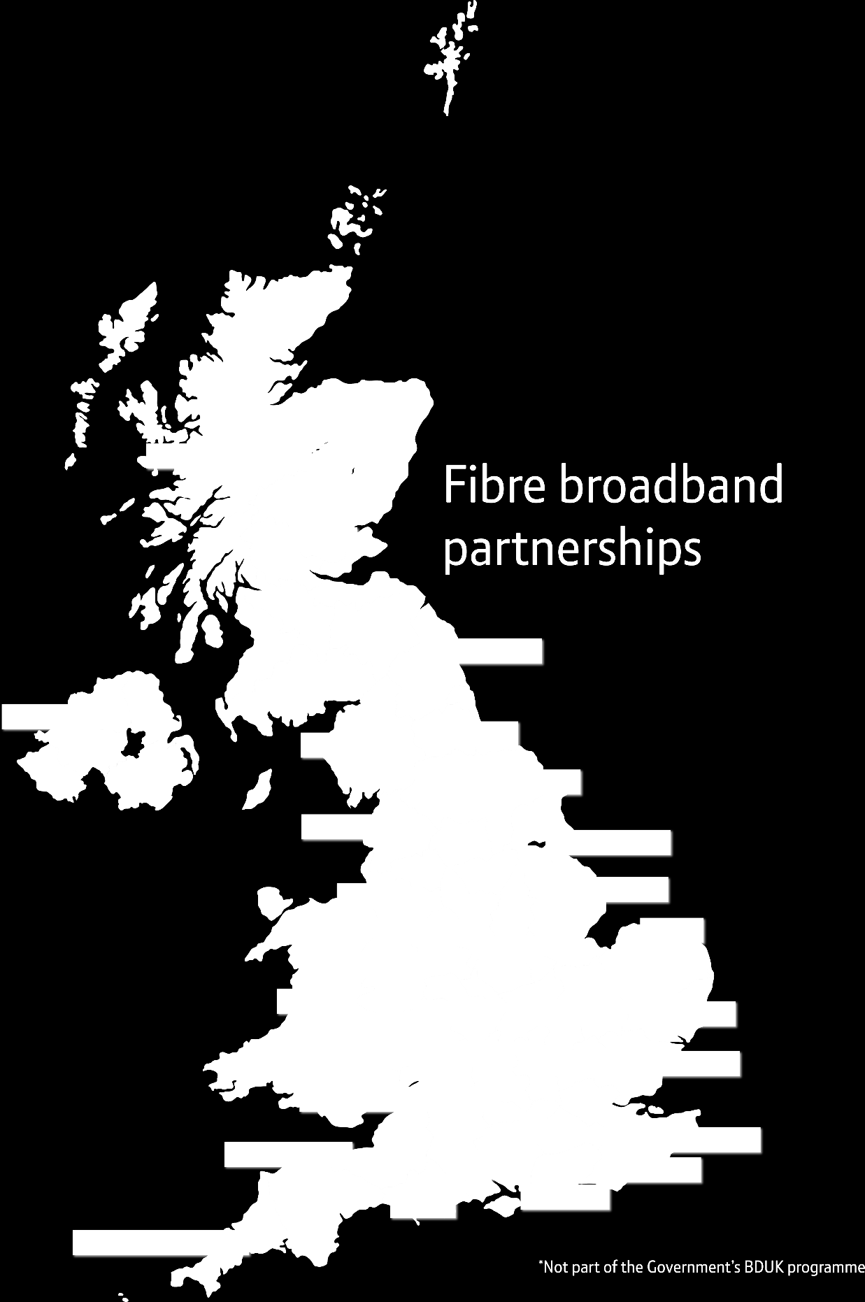 BDUK bids won @ August 2013 This map shows where Openreach have been successful in bidding to supply Superfast Fibre in BDUK locations (shown in