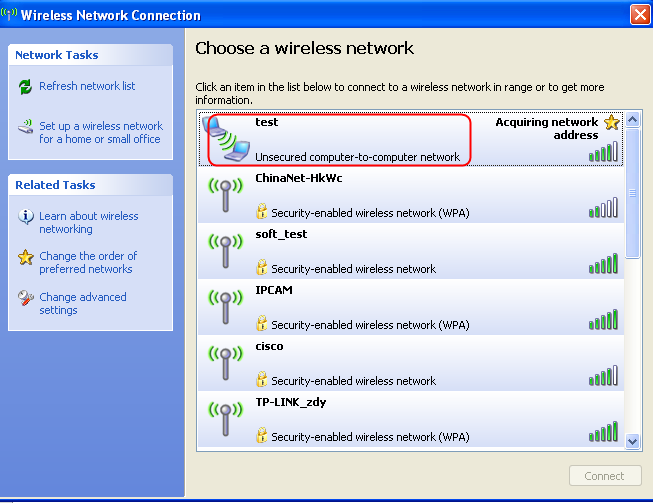 Make sure the PC has plugged in the wireless network card. Step 01) Enable wireless and choose Adhoc mode.