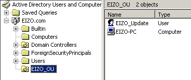 3. Click RadiCS computer from the left side of the screen and click the right mouse button. Select [Move ] from the menu. 4. The Move screen appears. Select Organizational Unit created in 4-2.
