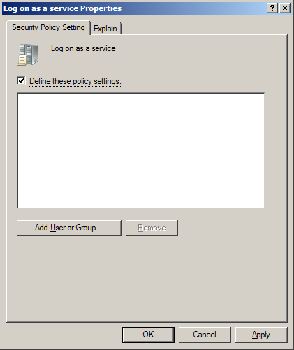 7. From the left side of the screen, select Computer Configuration - Policies - Windows Settings - Security Settings - Local Policies - User Rights Assignment. 8.