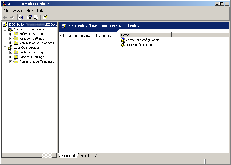 3. The Properties screen appears. Select the Group Policy tab. 4.