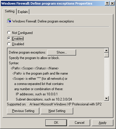 6. From the left side of the screen, select Computer Configuration - Administrative Templates - Network - Network Connections - Windows Firewall - Domain Profile. 7.